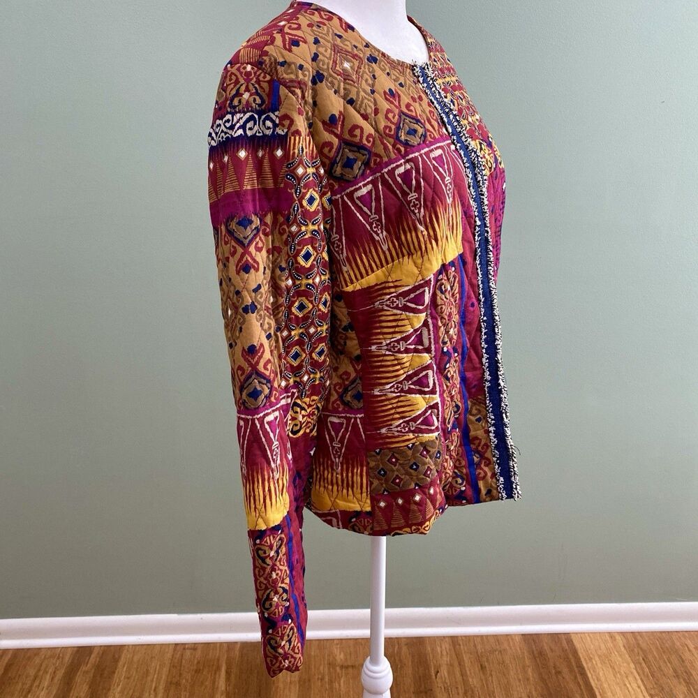 Ruby Rd Patchwork Jacket Quilted Cotton Womens 14… - image 4